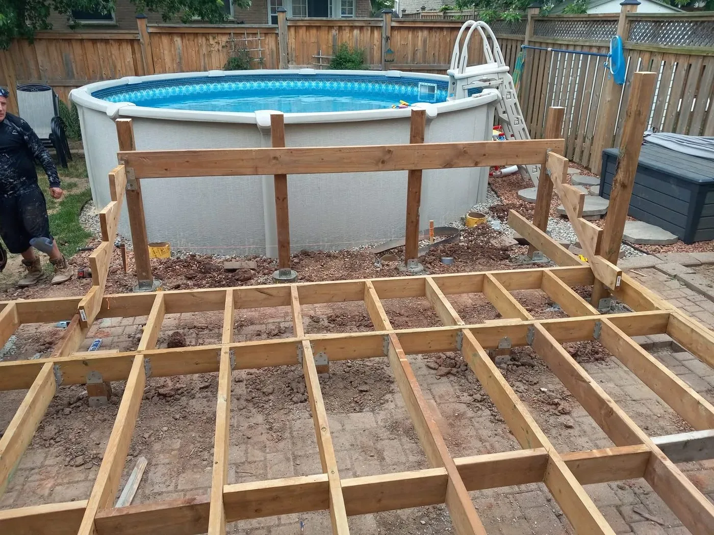 Pool-Side Multi-Level Structural Oasis (Master Decking & Carpentry) completed by Dale in Hamilton Mountain, ON